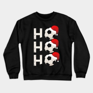 Ho Ho Ho Santa Hat Soccer Crewneck Sweatshirt